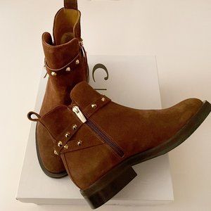 Le CANADIENNE  BRUNI ANKLE BOOTS/ CAMEL SUEDE / Sz.36.5  - NEW IN BOX